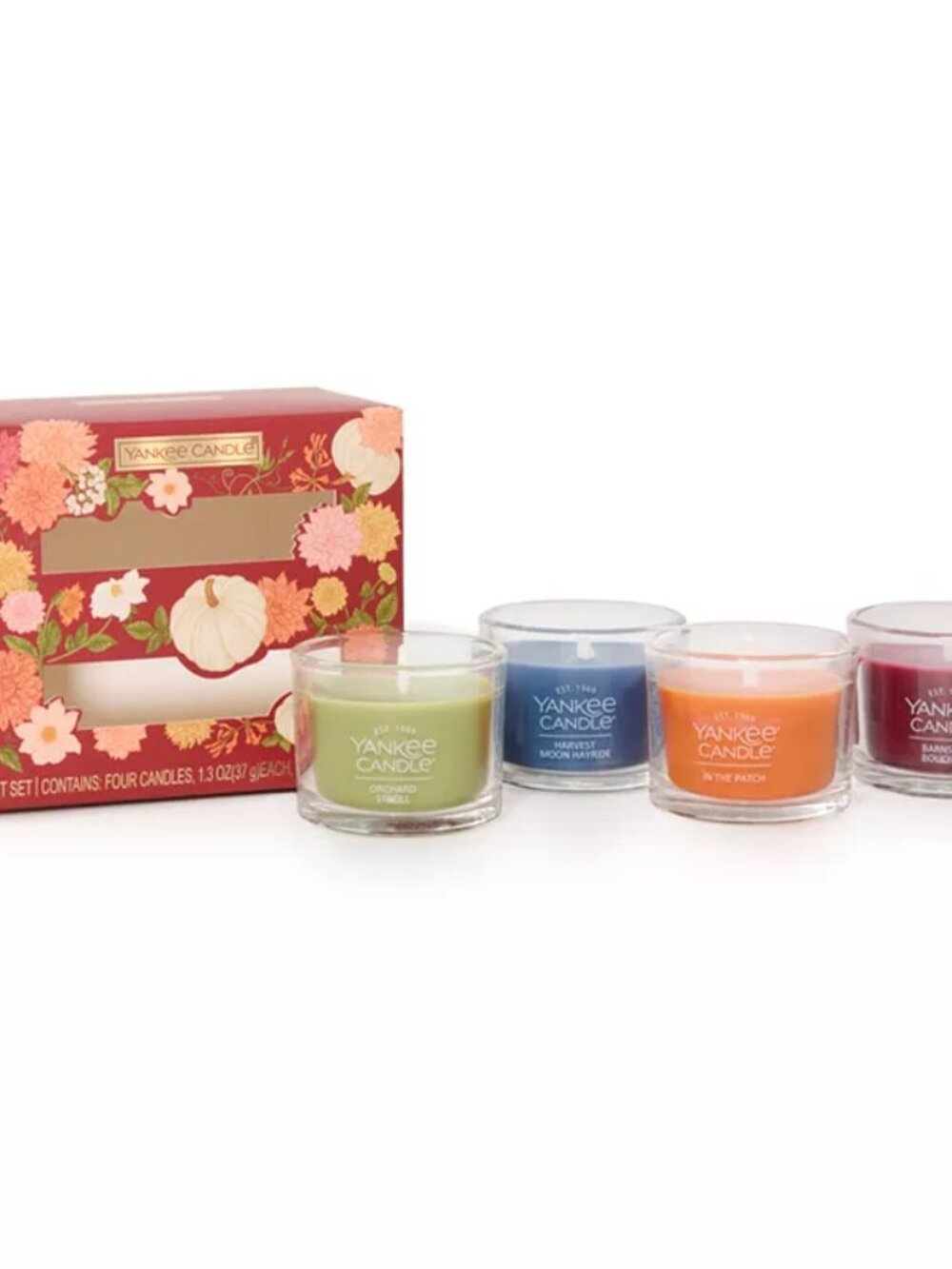Yankee Candle Fall Harvest 4-Piece Votive Candle Set